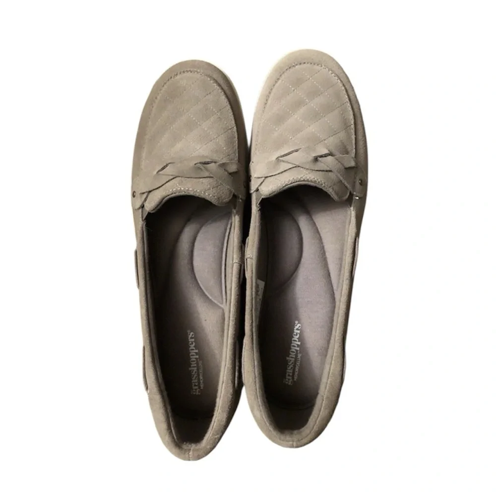 Keds Grasshoppers Windsor Tan Suede Memory Deluxe Slip On Loafers Size 11